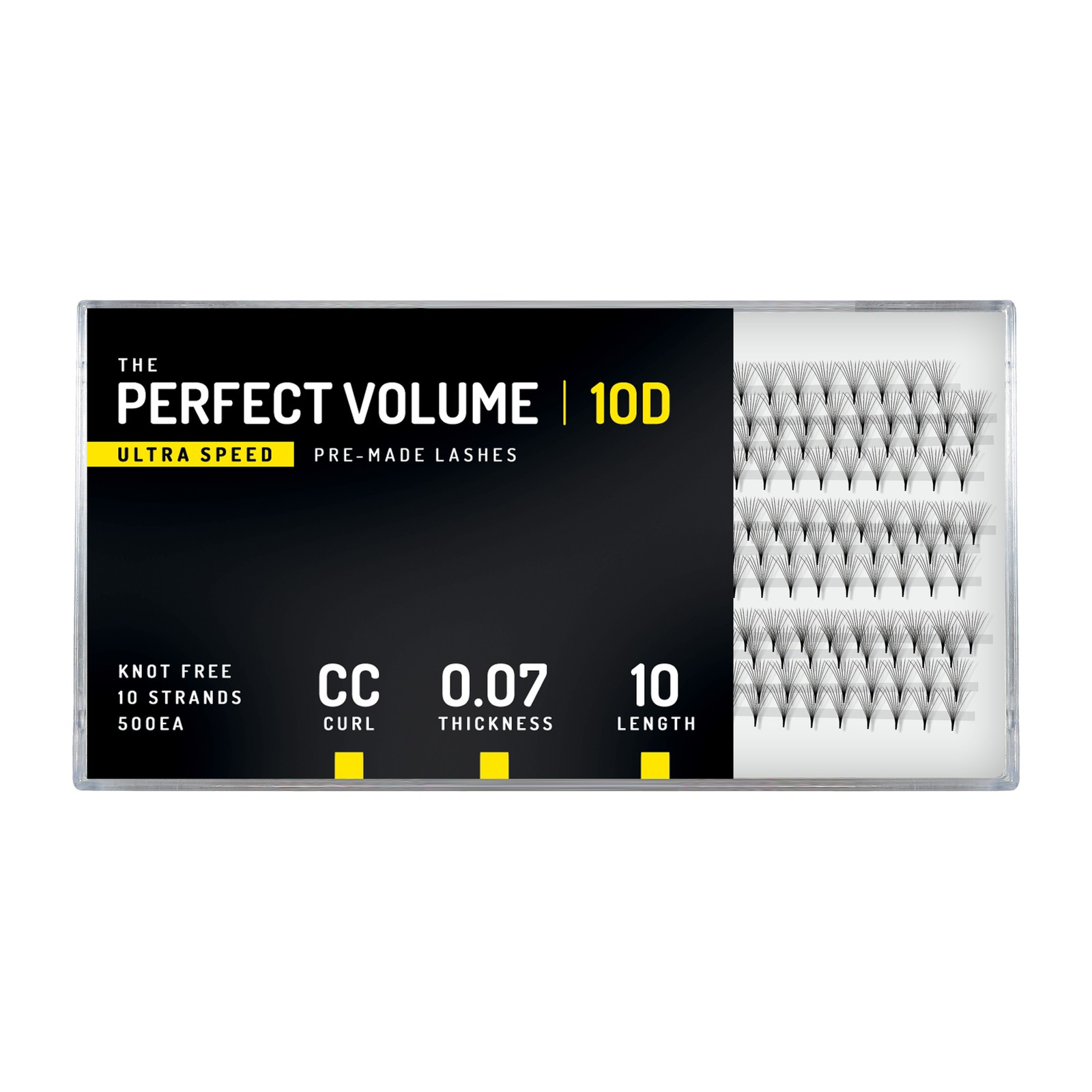 Perfect Volume Ultra Speed -  500 buchețele premade 10D -  10 mm, CC, 0,07 mm